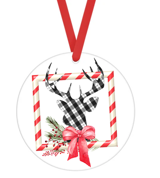 Christmas Reindeer - Christmas Ornament -  UV DTF Decals