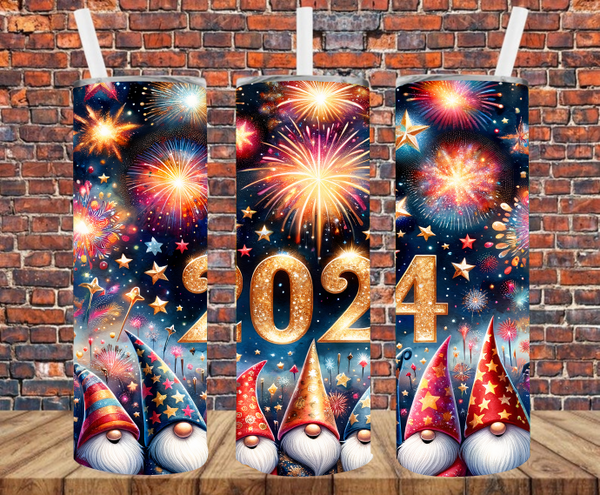 New Year's 2024 - Tumbler Wrap - Sublimation Transfers