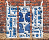 Senior 2024 - Tumbler Wrap - Sublimation Transfers