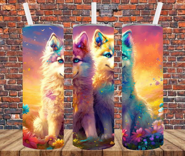 Husky Pair - Tumbler Wrap Sublimation Transfers