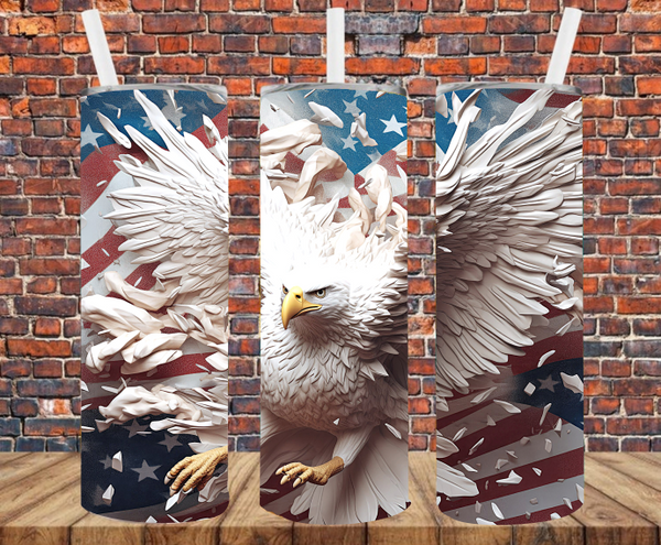 American Eagle - Tumbler Wrap - Sublimation Transfers