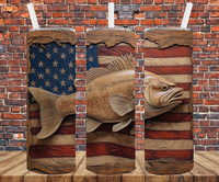 Fishing - 3D Effect - Tumbler Wrap - Sublimation Transfers