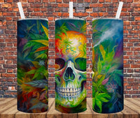 Smokey Skull - Tumbler Wrap Sublimation Transfers