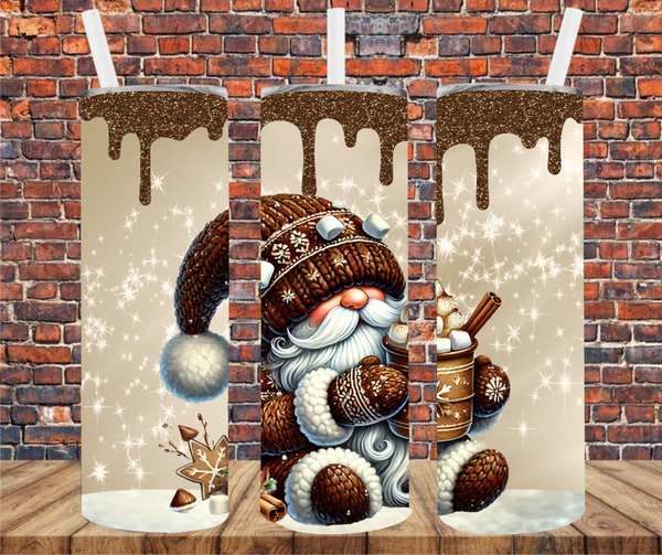 Gnome Hot Cocoa - Tumbler Wrap - Sublimation Transfers