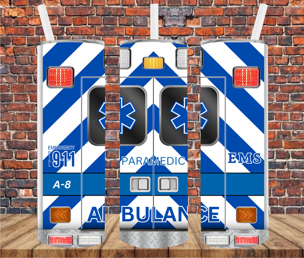 Ambulance - Tumbler Wraps - Sublimation Transfers