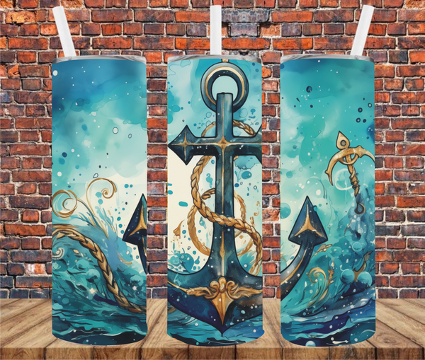 Anchor - Tumbler Wrap - Sublimation Transfers