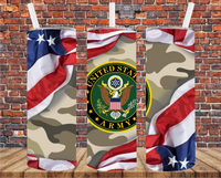 Military - Tumbler Wrap - Sublimation Transfers