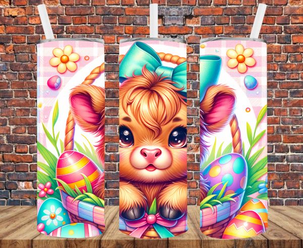 Easter Country Cow - Tumbler Wrap - Sublimation Transfers