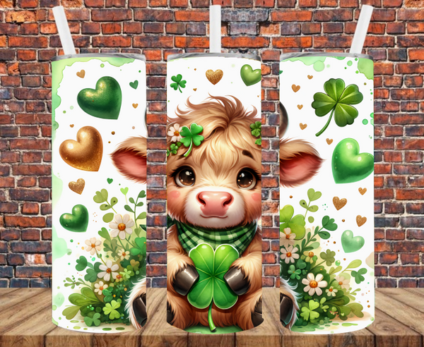 Lucky Country Cow - Tumbler Wrap - Sublimation Transfers