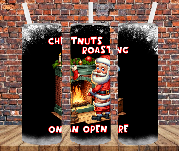 Chestnuts Roasting On An Open Fire - Tumbler Wrap - Sublimation Transfers