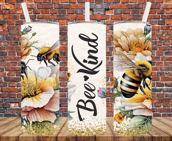Bee Kind - Tumbler Wrap - Sublimation Transfers