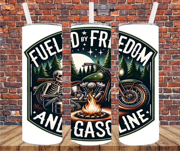 Running On Freedom & Gasoline - Tumbler Wrap Sublimation Transfers