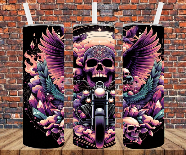 Biker Chick - Tumbler Wrap - Sublimation Transfers