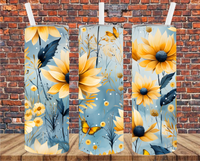 Floral - Tumbler Wrap - Sublimation Transfers