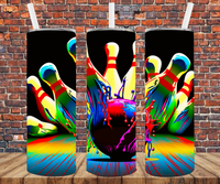 Bowling Pins - Tumbler Wrap - Sublimation Transfers