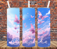 Just Breathe - Tumbler Wrap - Sublimation Transfers