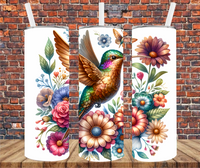 Hummingbird  - Tumbler Wrap - Sublimation Transfers