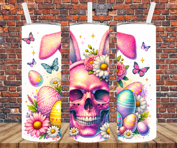 Skull Easter Bunny - Tumbler Wrap - Sublimation Transfers