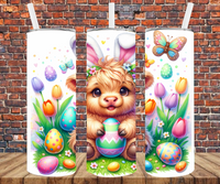 Easter Country Cow - Tumbler Wrap - Sublimation Transfers