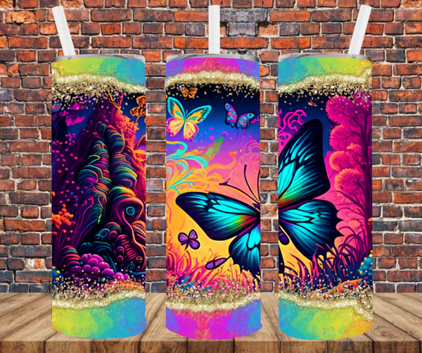 Butterfly - Tumbler Wrap - Sublimation Transfers