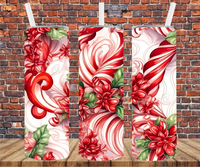 Peppermint Swirls - Tumbler Wrap - Sublimation Transfers