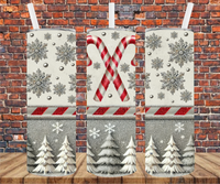 Candy Canes - Tumbler Wrap - Sublimation Transfers