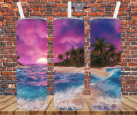 Caribbean Vibes - Tumbler Wrap - Sublimation Transfers