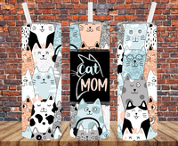 Cat Mom - Tumbler Wrap - Sublimation Transfers