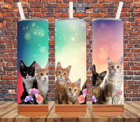 Cute Cats - Tumbler Wrap Sublimation Transfers