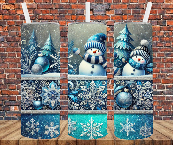 Snowmen - Tumbler Wrap - Sublimation Transfers