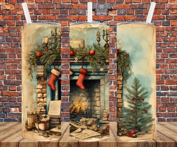 Vintage Christmas - Tumbler Wrap - Sublimation Transfers