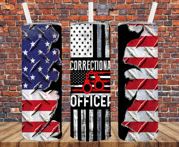 Correctional Officer - Tumbler Wrap - Sublimation Transfers