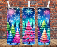 Christmas Trees - Tumbler Wrap - Sublimation Transfers