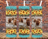 Shaggy Cows Cattle - Tumbler Wrap - Sublimation Transfers