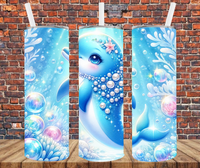 Dolphin - Tumbler Wrap - Sublimation Transfers