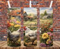 Country Chickens - Tumbler Wrap - Sublimation Transfers