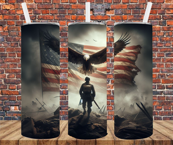 American Military - Tumbler Wrap - Sublimation Transfer