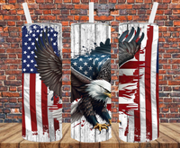 Bald Eagle - Tumbler Wrap - Sublimation Transfers