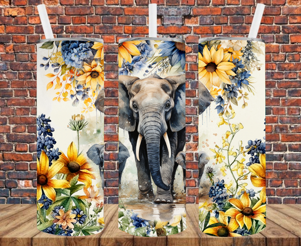 Elephant - Tumbler Wrap - Sublimation Transfers