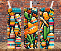 Fiesta - Tumbler Wrap - Sublimation Transfers