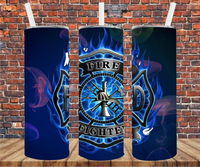 Fire Fighter - Tumbler Wrap - Sublimation Transfers