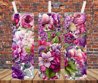 Vibrant Floral - Tumbler Wrap - Sublimation Transfers