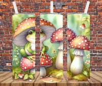 Frog on Mushroom - Tumbler Wrap - Sublimation Transfers