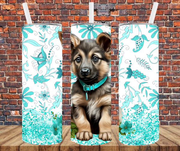 German Shepherd Puppy - Tumbler Wrap - Sublimation Transfers