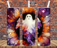 Alcohol Ink Ghost - Tumbler Wrap Sublimation Transfers