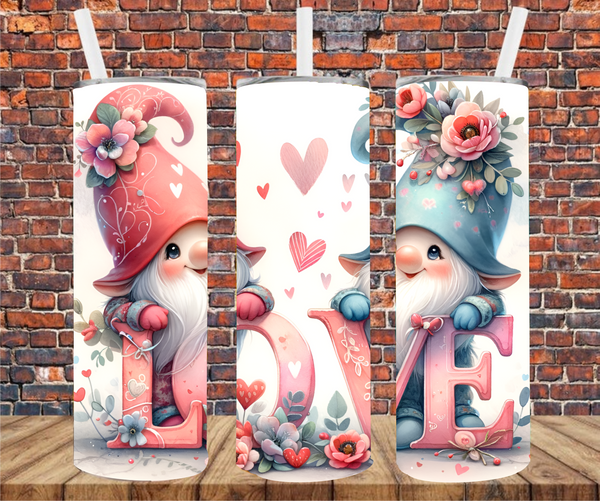 Valentine's Gnomes - Tumbler Wrap - Sublimation Transfers