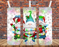 Gnomes & Lights - Tumbler Wrap - Sublimation Transfers