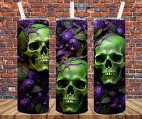 Spooky Skulls - Tumbler Wrap - Sublimation Transfers