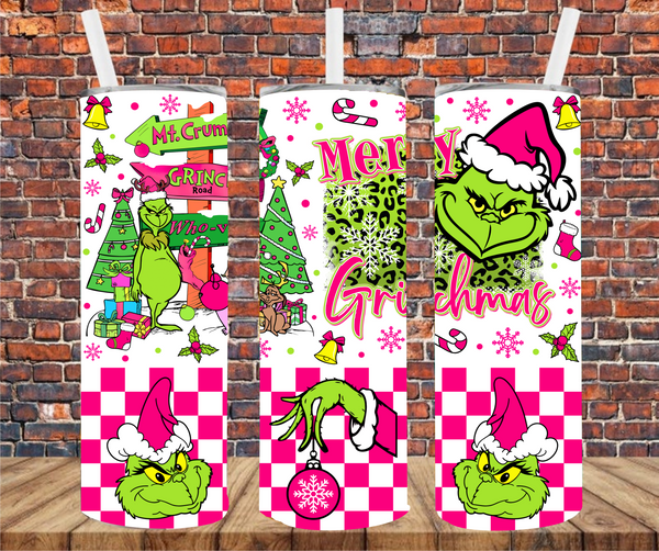 Christmas Green Character - Tumbler Wrap - Sublimation Transfer