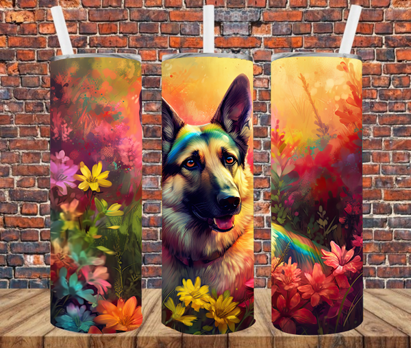 German Shepherd - Tumbler Wrap Sublimation Transfers